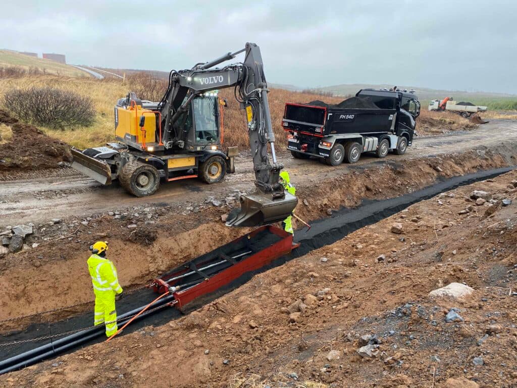 Korpulína 1 og Rauðavatnslína 1 &#8211; 132 kV jarðstrengir, jarðvinna og lagning